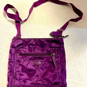 Purple monogram vintage Coach Bag